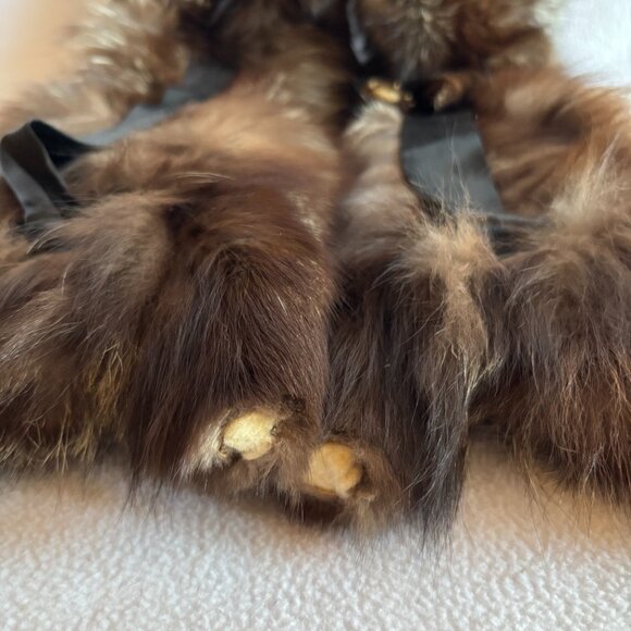 1940s 1950s Double Fox Fur Wrap Full Pelts - Picture 12 of 13